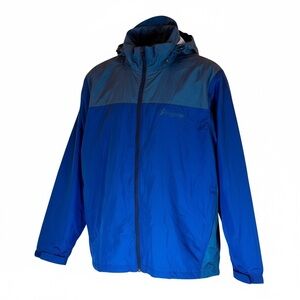 Frogg Toggs River Toadz Pack Waterproof Jacket Blue Gray  Pack Hooded Sz M/L